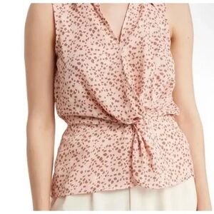 Women's Pleione Pink Floral Print Sleeveless Blouse Size XS NWOT